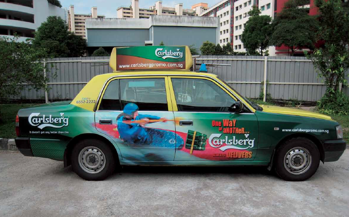 Tuborg effective outdoor taxi warp creative marketing